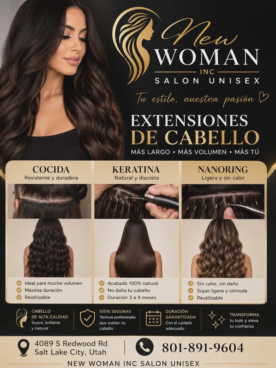 Métodos de extensiones: cosida, keratina y nanoring